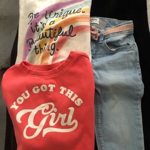 Toddler Girl Jeans & Sweatshirts